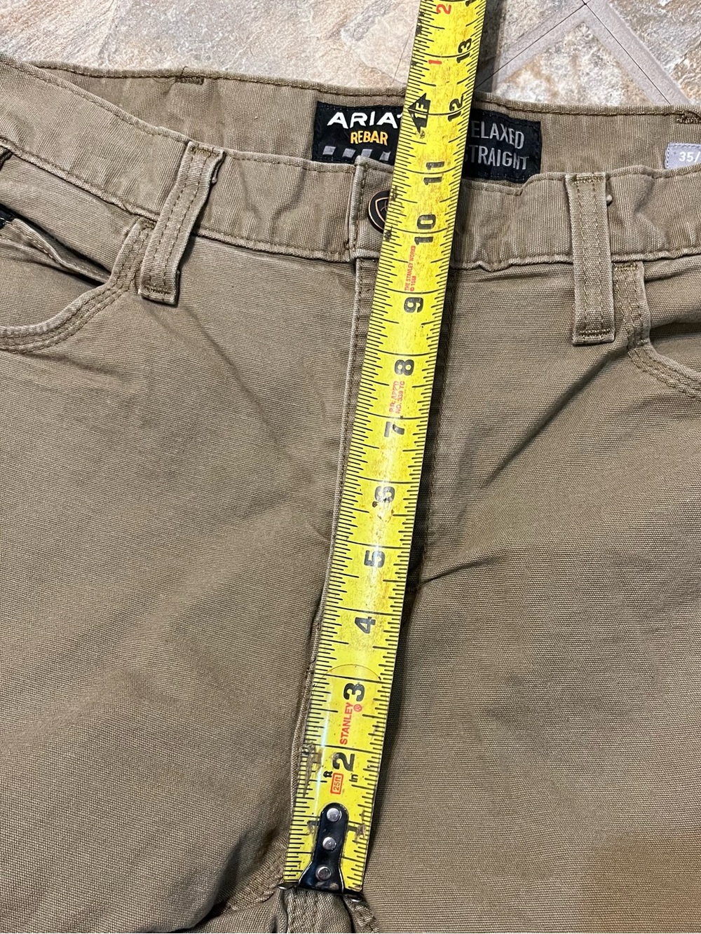 Ariat Rebar M4 Relaxed Straight Work Pants Mens 35x32 Brown Stretch Utility - Picture 8 of 10